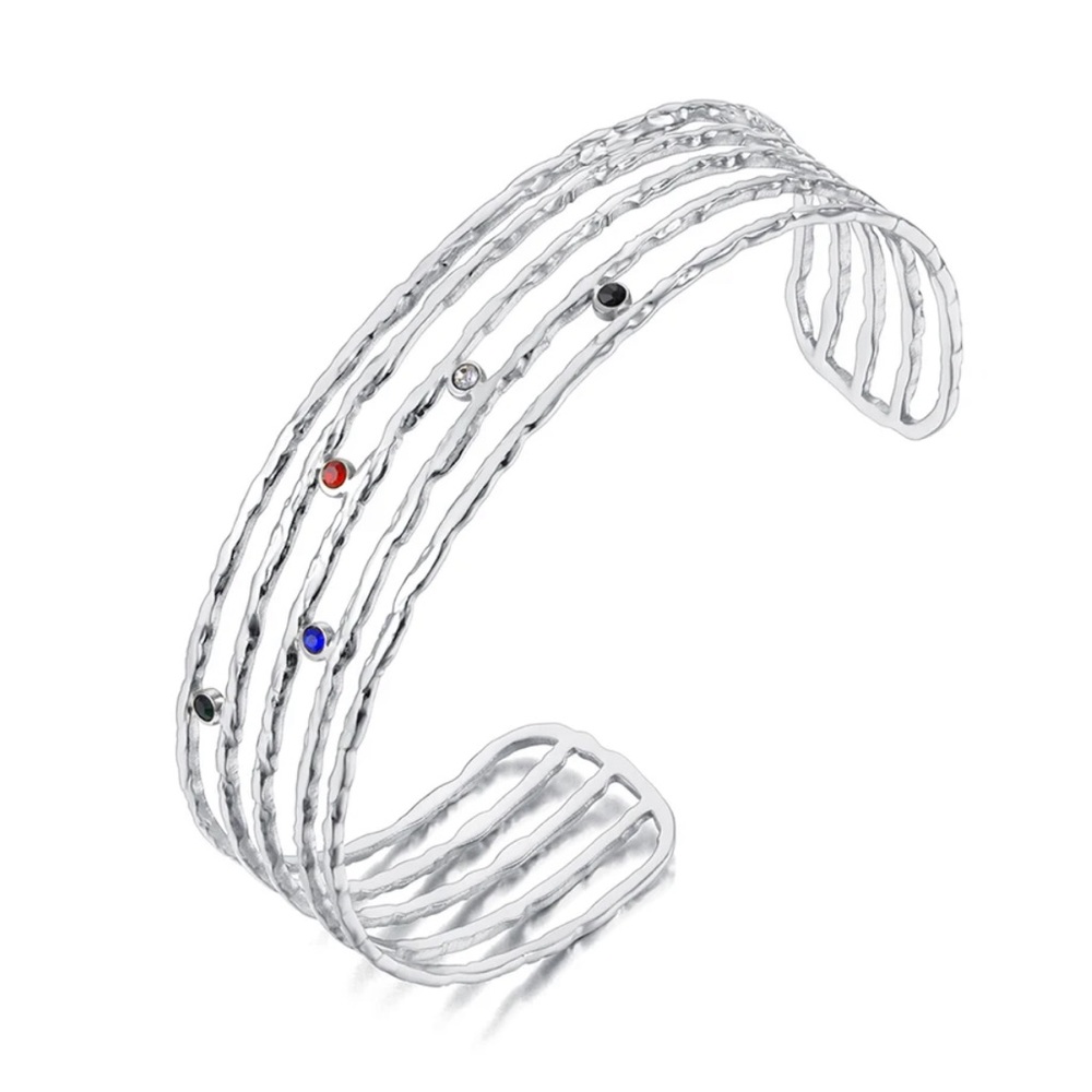 🌸SALE🌸 Silver Layered Colorful Bracelet